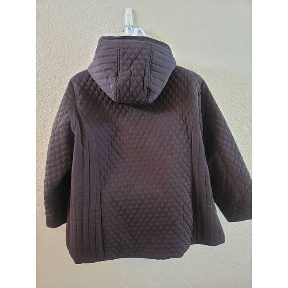 Esprit Women's Black Quilted Full Zip Puffer Hooded Jacket Size 3X - Picture 4 of 8